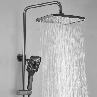 Душевая стойка Shevanik S9136T оружейная сталь